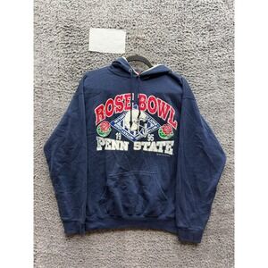 Vintage Trau & Loevner Penn State Nittany Lions 1995 Rose Bowl Hoodie Navy L